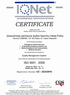 Certificate ISO ZZS HMP IQNet EN